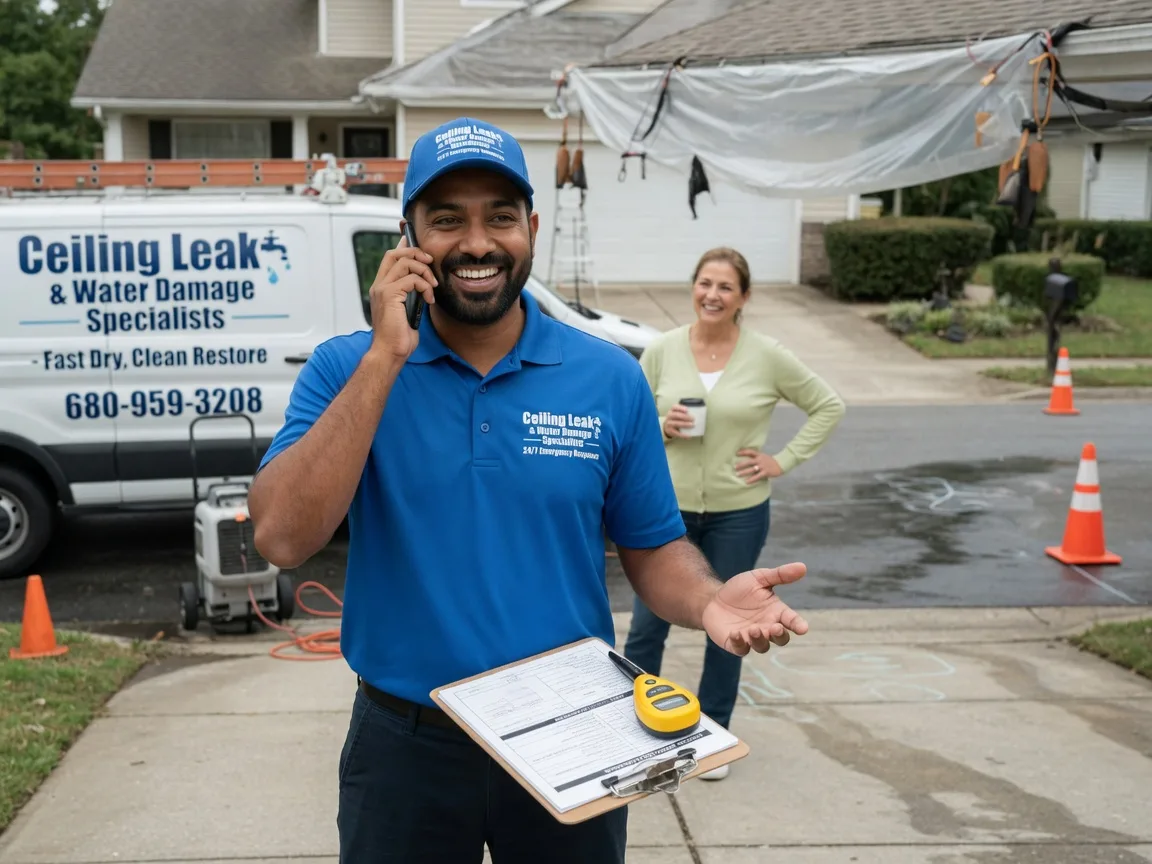 Ceiling Leak Cleanup Le Claire, IA FAQs